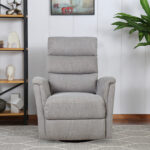 Tugitool BARCLAY kiikuv ja pöörlev manuaalne recliner 79x86xH105cm, helehall Elutoamööbel H01-500 Tugitoolid ja kiiktoolid
