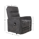 Tugitool BARCLAY elektriline lift recliner 79x86xH105cm, hall Elutoamööbel H01-500 Tugitoolid ja kiiktoolid