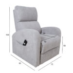 Tugitool BARNY elektriline lift recliner 72x93xH104cm, helehall Elutoamööbel Elutuppa jõuludeks