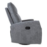 Tugitool EDDY kiikuv ja pöörlev manuaalne recliner 76x96xH103cm, hall Elutoamööbel
