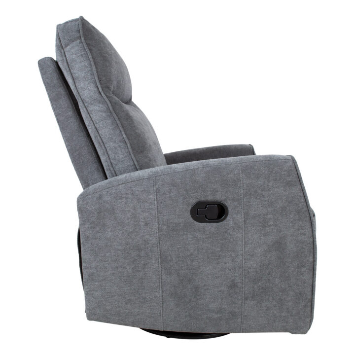 Tugitool EDDY kiikuv ja pöörlev manuaalne recliner 76x96xH103cm, hall Elutoamööbel