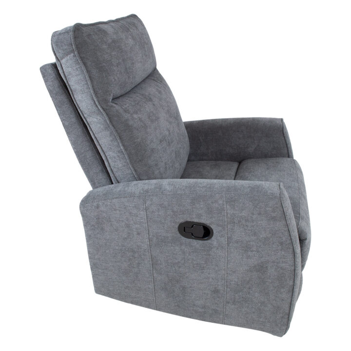 Tugitool EDDY kiikuv ja pöörlev manuaalne recliner 76x96xH103cm, hall Elutoamööbel