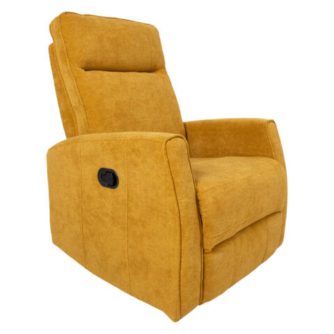Tugitool EDDY kiikuv ja pöörlev manuaalne recliner 76x96xH103cm, kollane Elutoamööbel