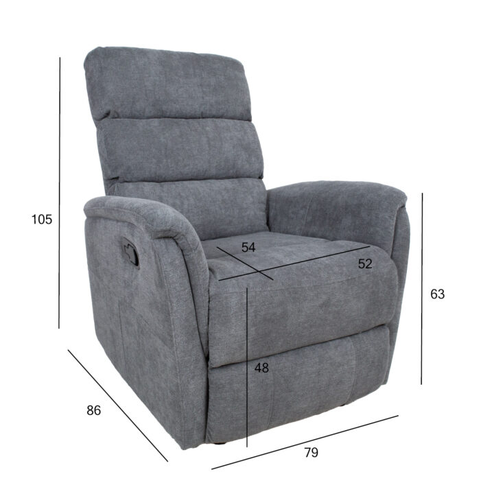 Tugitool BARCLAY manuaalne recliner, hall Elutoamööbel H01-500 Tugitoolid ja kiiktoolid