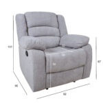 Tugitool MALINA manuaalne recliner, helehall Diivanid 3+1 Diivanid 3+1