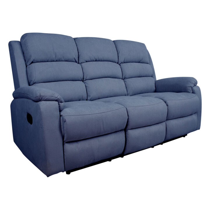 Diivan MANUEL 3-kohaline manuaalne recliner, tumesinine Diivanid Diivanid