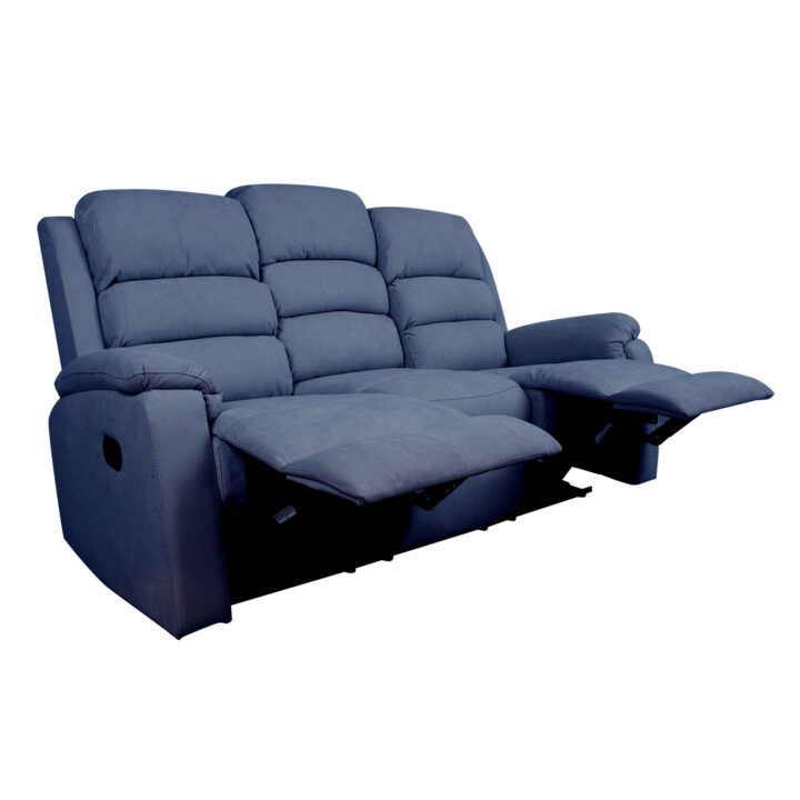 Diivan MANUEL 3-kohaline manuaalne recliner, tumesinine Diivanid Diivanid