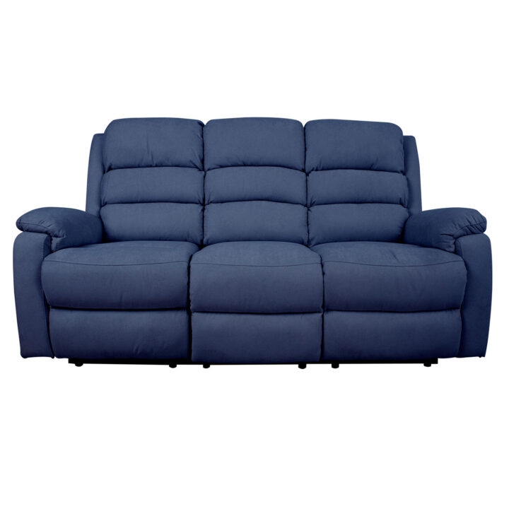 Diivan MANUEL 3-kohaline manuaalne recliner, tumesinine Diivanid Diivanid