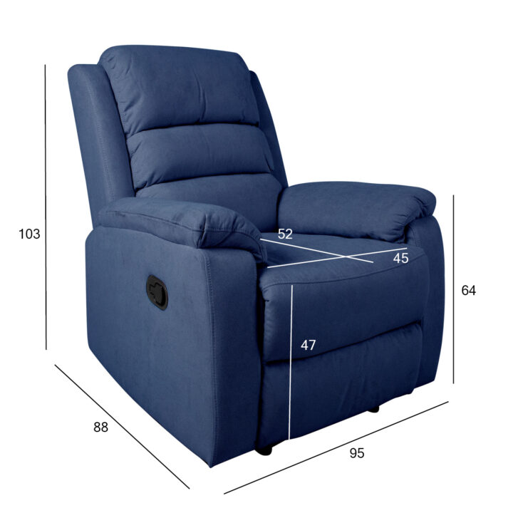 Tugitool MANUEL manuaalne recliner, tumesinine Diivanid 3+1 Diivanid 3+1