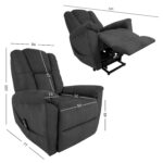 Tugitool SUPERB elektriline lift recliner + massaa˛, tumehall Elutoamööbel Elutuppa jõuludeks