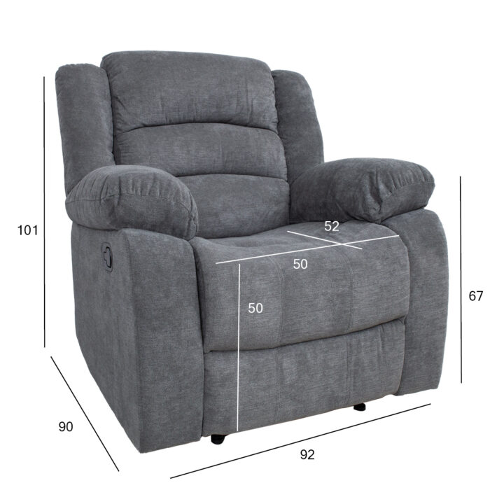 Tugitool MALINA manuaalne recliner, hall Diivanid 3+1 Diivanid 3+1