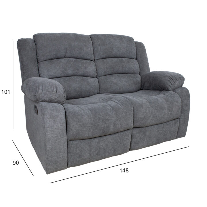 Diivan MALINA 2-kohaline manuaalne recliner, hall Diivanid Diivanid
