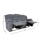 Diivan MALINA 3-kohaline manuaalne recliner, hall Diivanid Diivanid