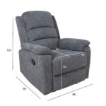 Tugitool MANUEL manuaalne recliner, hall Diivanid 3+1 Diivanid 3+1