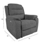 Tugitool MIMI elektriline recliner 92x93xH102cm, hall Diivanid 3+2+1 Diivanid 3+2+1