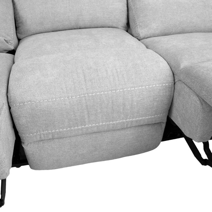 Diivan MIMI 3-kohaline elektriline recliner 208x93xH102cm, helehall Diivanid Diivanid