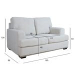 Diivan ILONA 2-kohaline 165x96xH100, valge Diivanid Diivanid