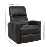 Tugitool DIEGO kiikuv ja pöörlev manuaalne recliner 78x95xH103cm, hall Elutoamööbel Recliner