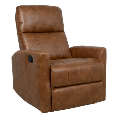 Tugitool DIEGO kiikuv ja pöörlev manuaalne recliner 78x95xH103cm, konjakipruun Elutoamööbel Recliner