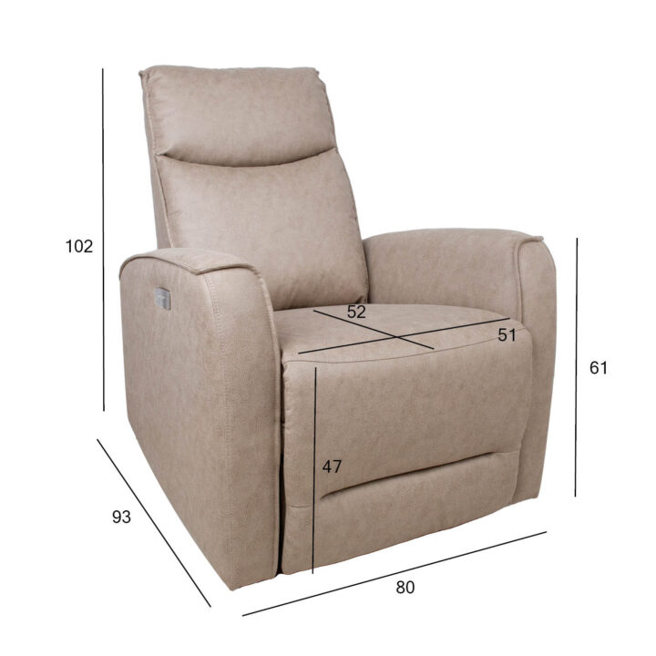 Tugitool BUSTER elektriline recliner, beež Elutoamööbel H01-500 Tugitoolid ja kiiktoolid