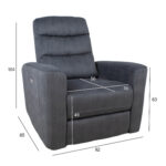 Tugitool GASTON elektriline recliner, hall samet Diivanid 3+1 Diivanid 3+1