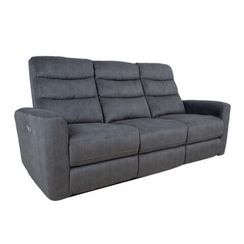 Diivan GASTON 3-kohaline elektriline recliner 206x85xH104cm, hall samet Diivanid 3+1 Diivanid