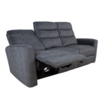 Diivan GASTON 3-kohaline elektriline recliner 206x85xH104cm, hall samet Diivanid Diivanid