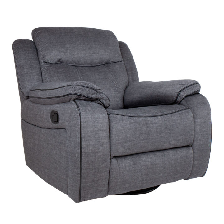 Tugitool GENTRY kiikuv ja pöörlev manuaalne recliner, hall Diivanid 3+1 Diivanid 3+1