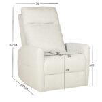 Tugitool KATY elektriline recliner massažifunktsiooniga 78x97xH100cm, sinakasvalge Elutoamööbel