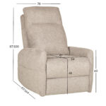 Tugitool KATY elektriline recliner massažifunktsiooniga 78x97xH100cm, hall Elutoamööbel