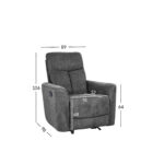 Tugitool GEMMA manuaalne recliner 89x98xH106cm, hall Elutoamööbel