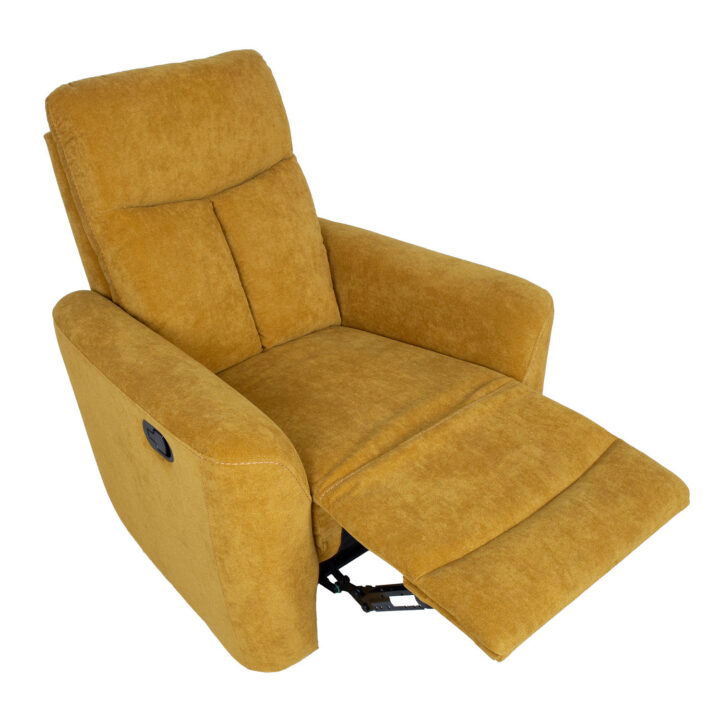 Tugitool GEMMA manuaalne recliner 89x98xH106cm, tumekollane Elutoamööbel