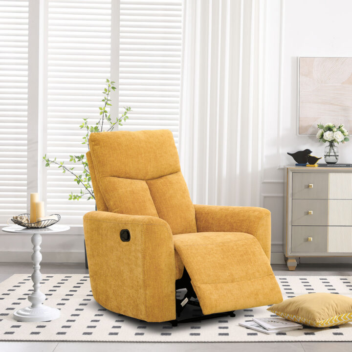 Tugitool GEMMA manuaalne recliner 89x98xH106cm, tumekollane Elutoamööbel