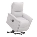 Tugitool GIANNI elektriline lift recliner 85x86xH106cm, hallikasvalge Elutoamööbel