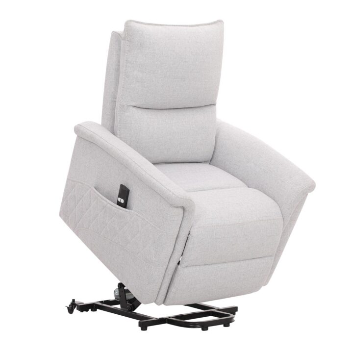 Tugitool GIANNI elektriline lift recliner 85x86xH106cm, hallikasvalge Elutoamööbel