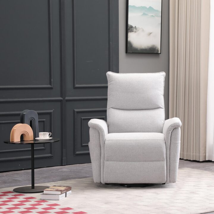 Tugitool GIANNI elektriline lift recliner 85x86xH106cm, hallikasvalge Elutoamööbel