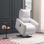 Tugitool GIANNI elektriline lift recliner 85x86xH106cm, hallikasvalge Elutoamööbel