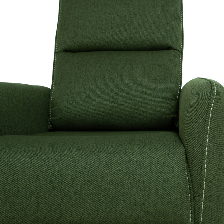 Tugitool ZAC push back recliner 74x95xH101cm, roheline Elutoamööbel