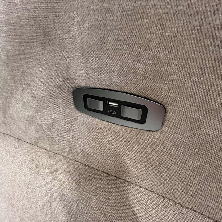Diivan DAMIKA 2-kohaline elektriline recliner 143x92xH103cm, hall Diivanid