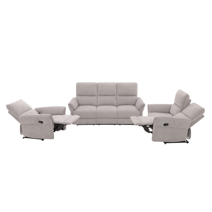 Diivan DAMIKA 3-kohaline elektriline recliner 200x92xH103cm, hall Diivanid