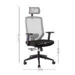 Töötool JOY 64x64xH115-125cm, must/hall Arvutitoolid ja töötoolid Arvutitoolid ja töötoolid