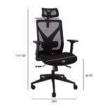 Töötool MIKE 64x65xH110-120cm, must Arvutitoolid ja töötoolid Arvutitoolid ja töötoolid