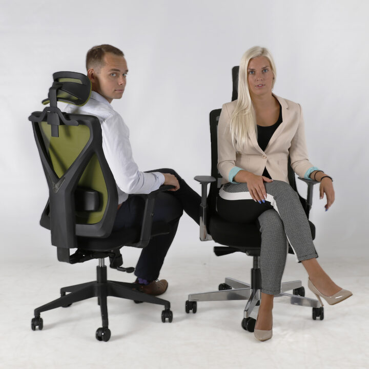 Töötool MIKE 64x65xH110-120cm, must/hall Arvutitoolid ja töötoolid Arvutitoolid ja töötoolid