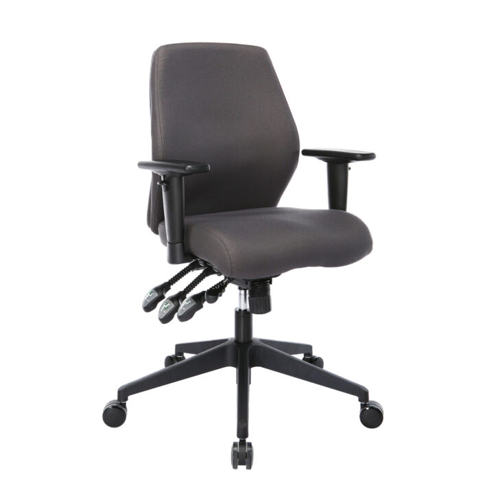 Töötool SMART, 61×55-60xH94-103cm, hall, polüesterkangas, plastik Arvutitoolid ja töötoolid Arvutitoolid ja töötoolid