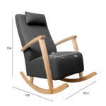 Kiiktool VENLA 65,5x102xH104cm, tumehall Elutoamööbel H01-500 Tugitoolid ja kiiktoolid