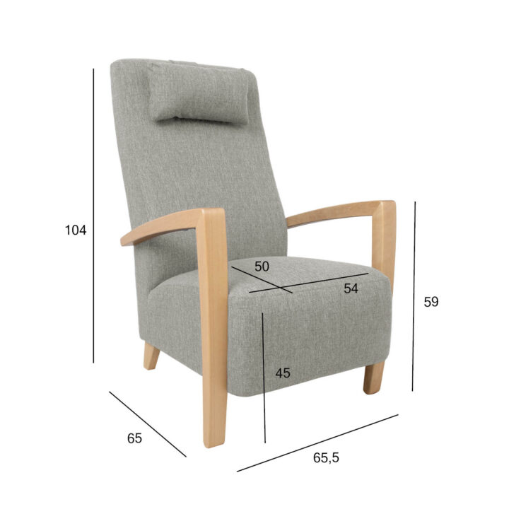 Tugitool VENLA 65,5x65xH104cm, beež Elutoamööbel H01-500 Tugitoolid ja kiiktoolid