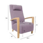 Tugitool VENLA 65,5x65xH104cm, vanaroosa Elutoamööbel H01-500 Tugitoolid ja kiiktoolid
