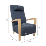 Tugitool VENLA 65,5x65xH104cm, sinakashall Elutoamööbel H01-500 Tugitoolid ja kiiktoolid