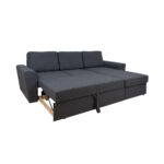 Nurgadiivanvoodi INGMAR 242×168/92xH92cm, tumehall Diivanid Diivanid