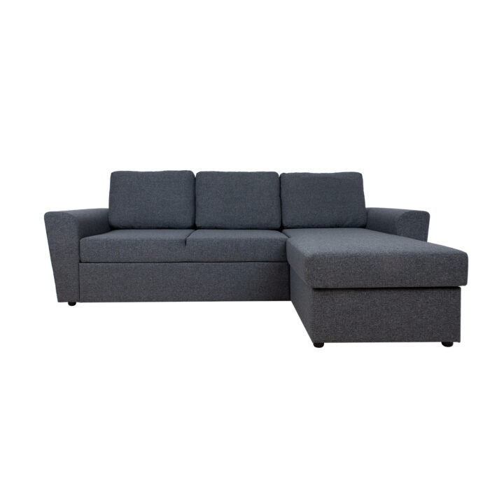 Nurgadiivanvoodi INGMAR 242×168/92xH92cm, tumehall Diivanid Diivanid